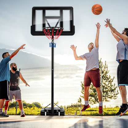 Versatile adjustable basketball hoop for all ages, ideal for kids at home play.