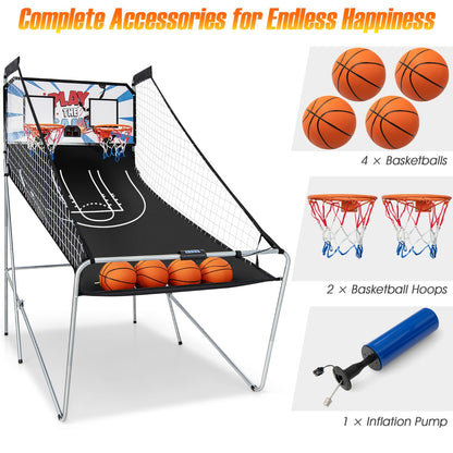 Foldable Kids Basketball Arcade Game with Scoring - Perfect for Home Enjoyment and Practice