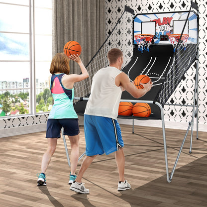 Kids Foldable Dual Shot Basketball Arcade Game for fun home play with electronic scoring.