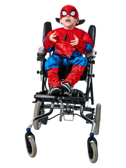 Spider-Man adaptive costume for kids with superhero design, perfect for imaginative play at home.