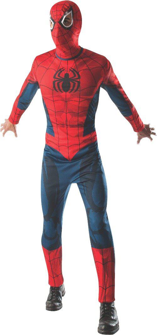 Spider-Man adult costume with official digital print jumpsuit for kids imaginative play