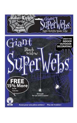 Green glow spider web kit with spiders for spooky Halloween decor, perfect for kids.