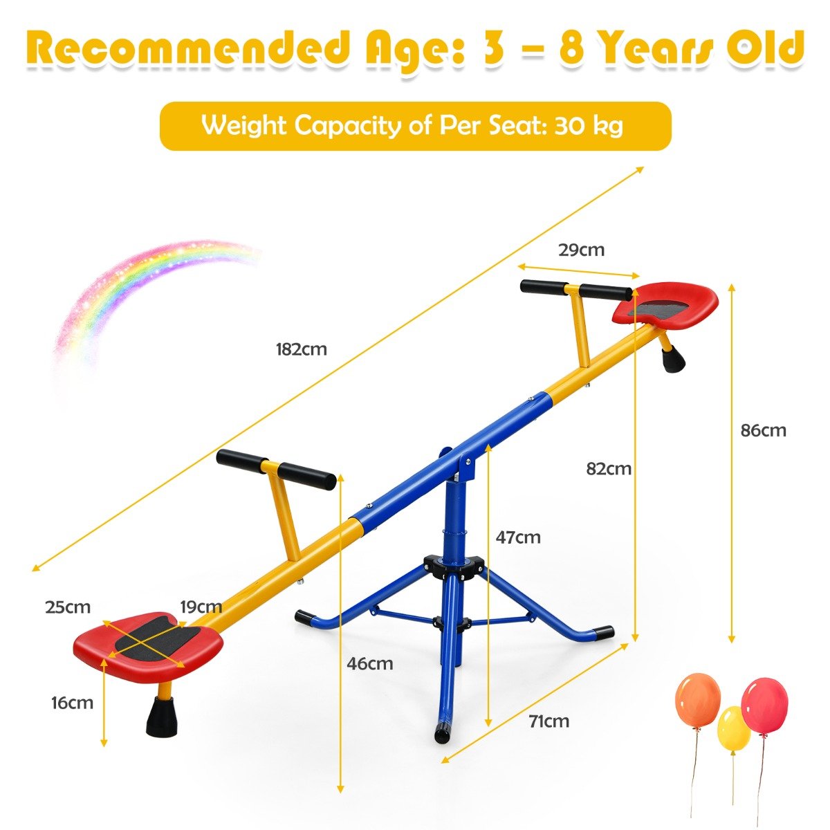 Experience Joyful Playtime with the Spinning Seesaw