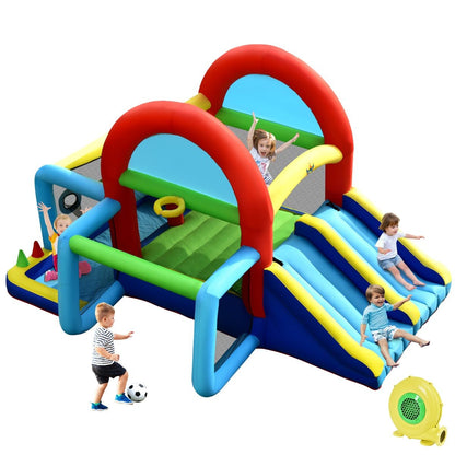 Inflatable Bounce House with Dual Slides & Jumping Area - Complete Set