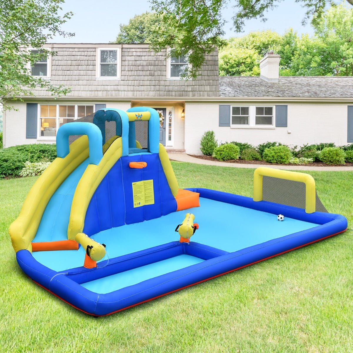 Outdoor Water Jumping Castle - Slide and Sprayers for Splashy Fun