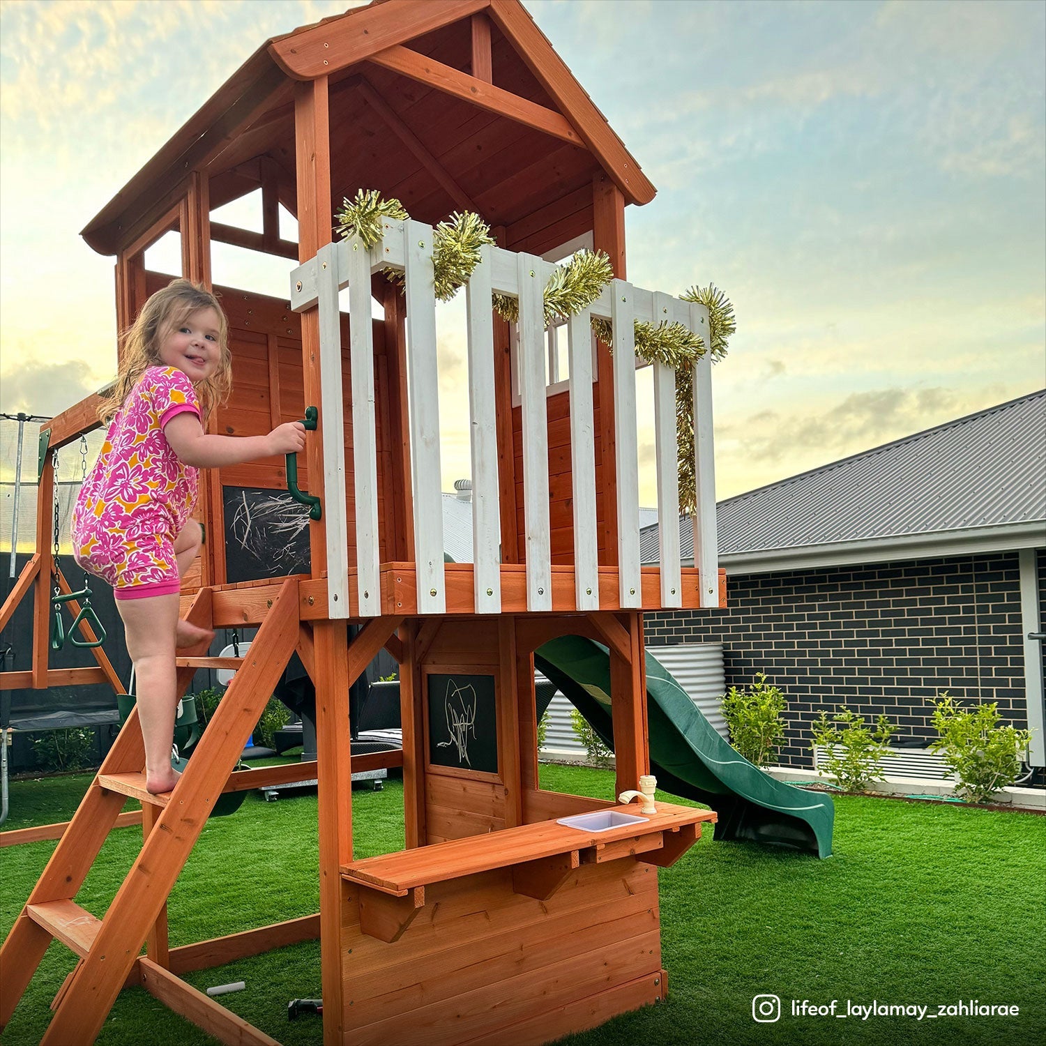 Springlake Play Centre With 2.2m Green Slide - Kids Mega Mart