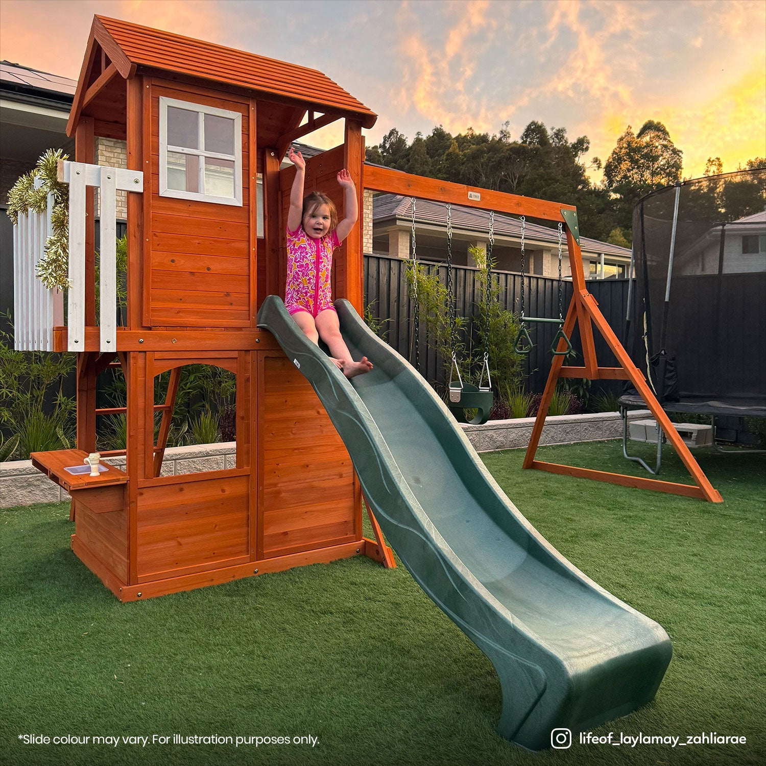 Springlake Play Centre With 2.2m Yellow Slide - Kids Mega Mart