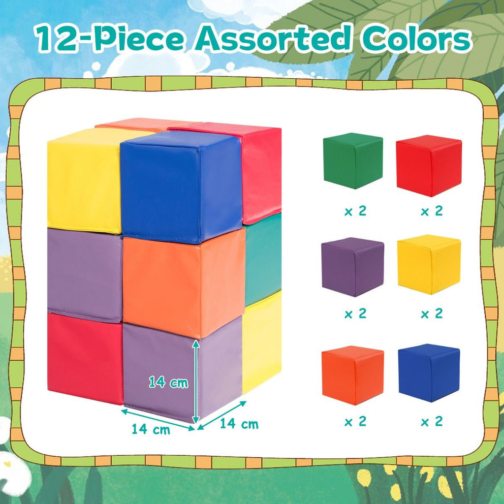 Shop 12 Piece Stacking Foam Cubes Set for Kids at Kids Mega Mart