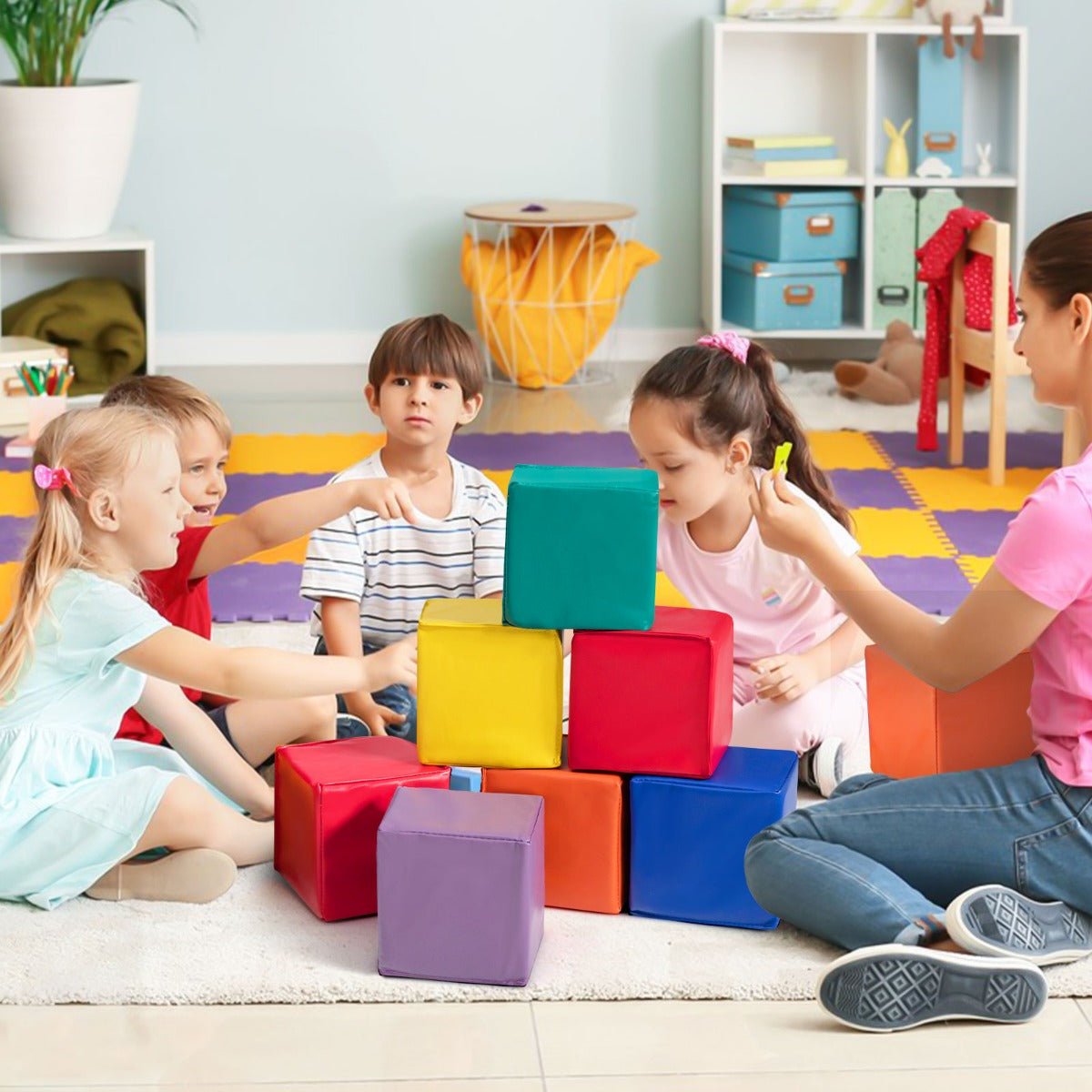 Stack, Climb, and Play with Our Foam Cubes Set