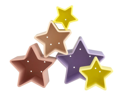 Silicone Stacking Stars Water Play Toy for Babies and Toddlers - Interactive Sensory Development.