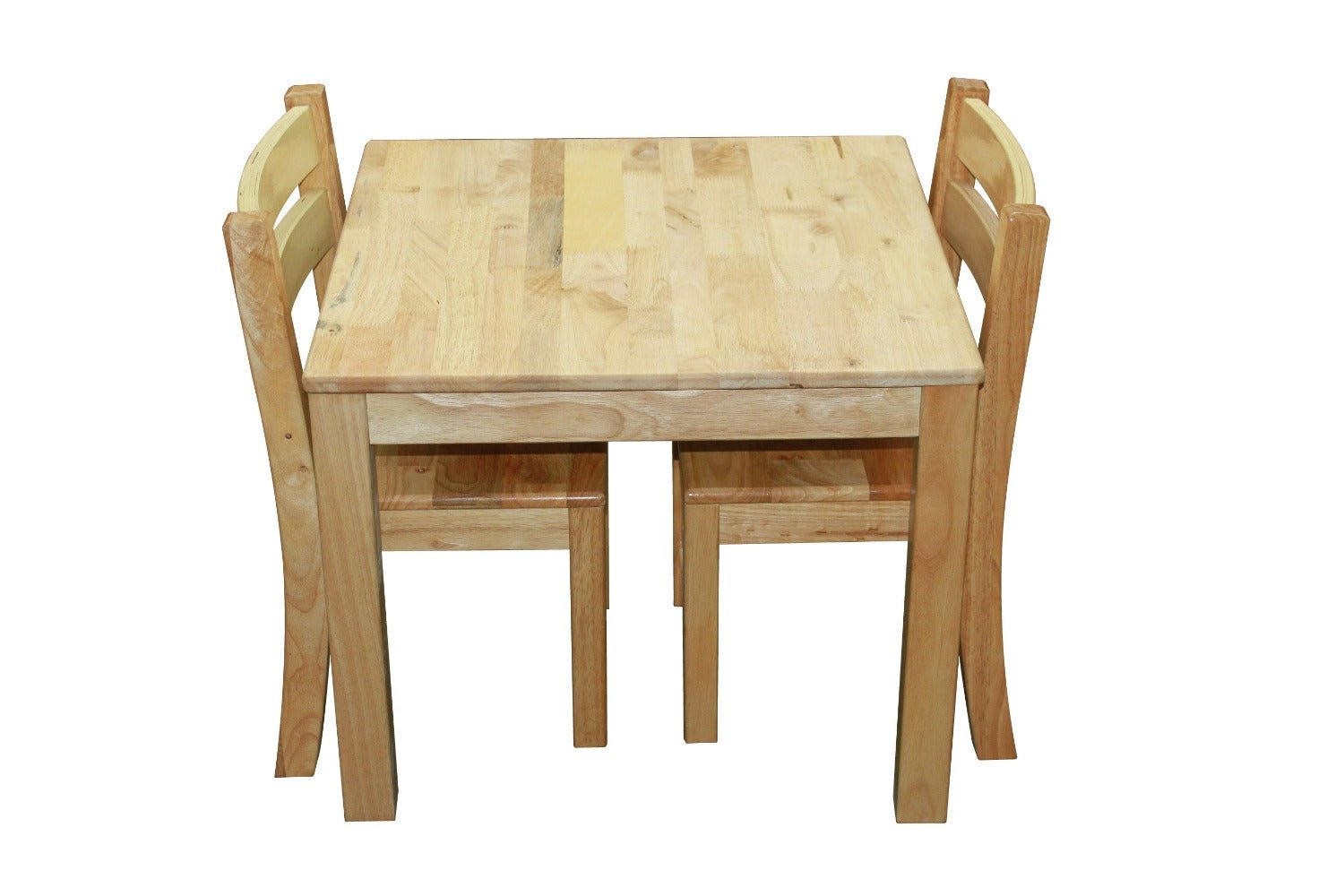 Standard Rubberwood Table with 2 Stacking Chairs
