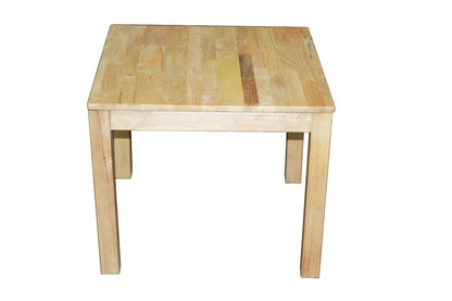 Kids Rubberwood Table with 2 Chairs for play and study - sturdy and child-friendly.