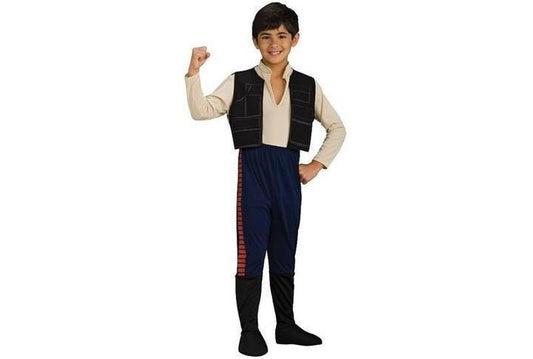 Officially licensed Star Wars Han Solo Child Costume jumpsuit for imaginative play at home.