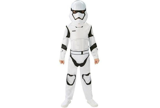 Childs classic Star Wars Stormtrooper costume with mask for imaginative play at home.