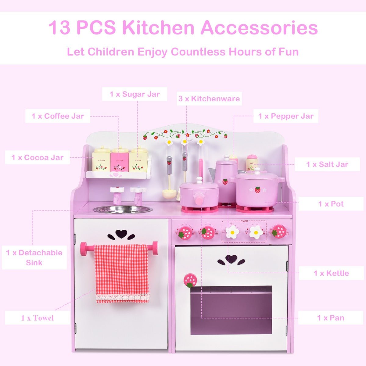 Kids Strawberry Kitchen Set - Spark Imagination and Play