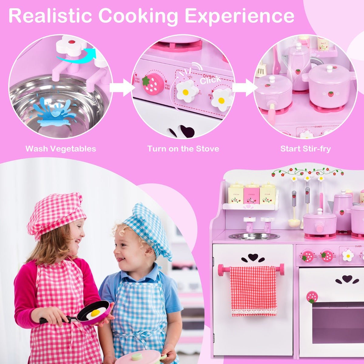 Cook Up Fun with a Strawberry Themed Kids Kitchen
