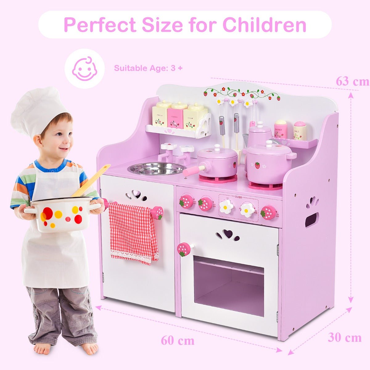 Quality and Creativity: Strawberry Kids Kitchen Set