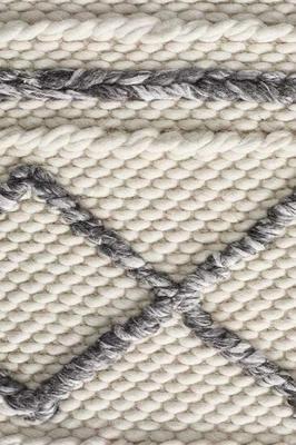 MODERN Studio Milly Textured Woollen Floor Rug White Grey