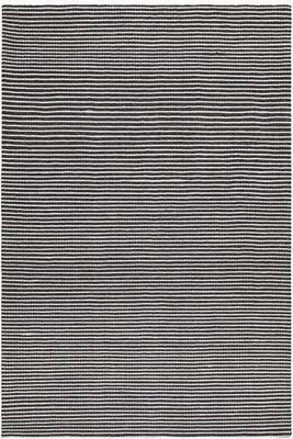 MODERN Studio Oskar Felted Wool Striped Floor Rug Black White