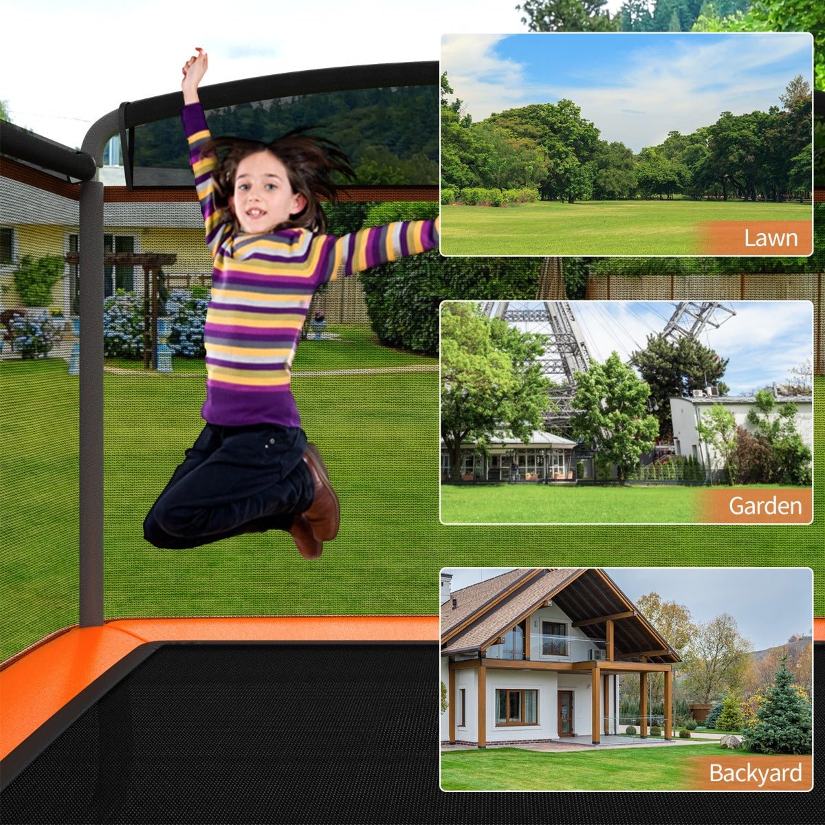 Backyard Delight: Sturdy 6 FT Trampoline with Swing for Kids