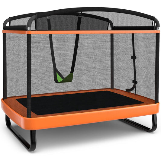 Bouncing Fun: Sturdy 6 FT Recreational Trampoline with Swing for Kids