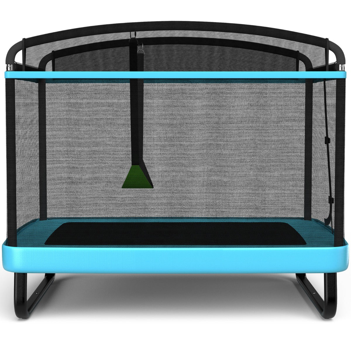 Outdoor Adventure: Sturdy Recreational Trampoline with Swing for Kids Blue