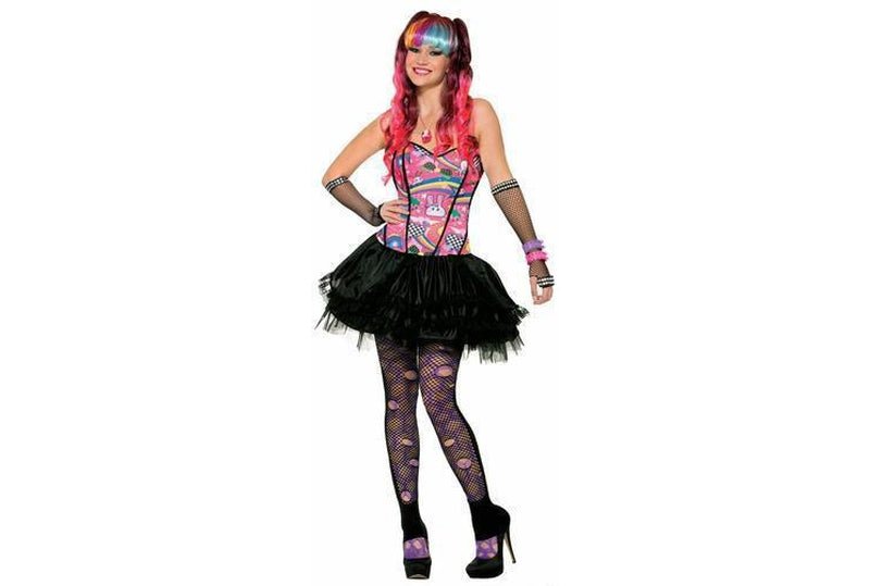 Sugar Max 80s Style Costume Dress for Adults XS/S, perfect for kids dress-up fun