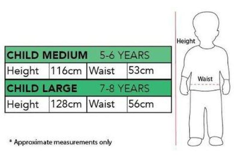 Sugar Skull Day Of The Dead Costume Kids Australia Measurement