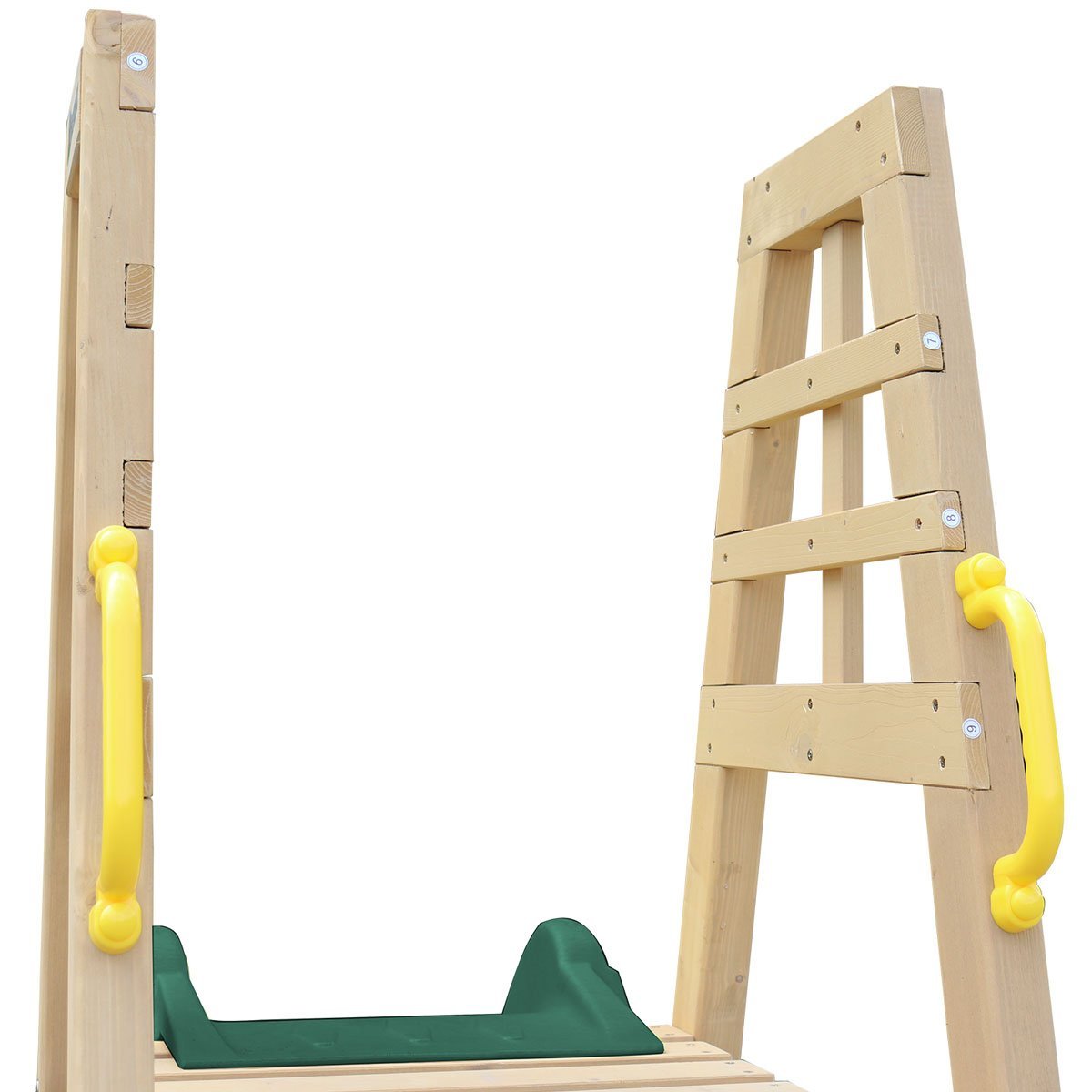 Buy Green sunshine slide with sturdy wooden ladder product Australia