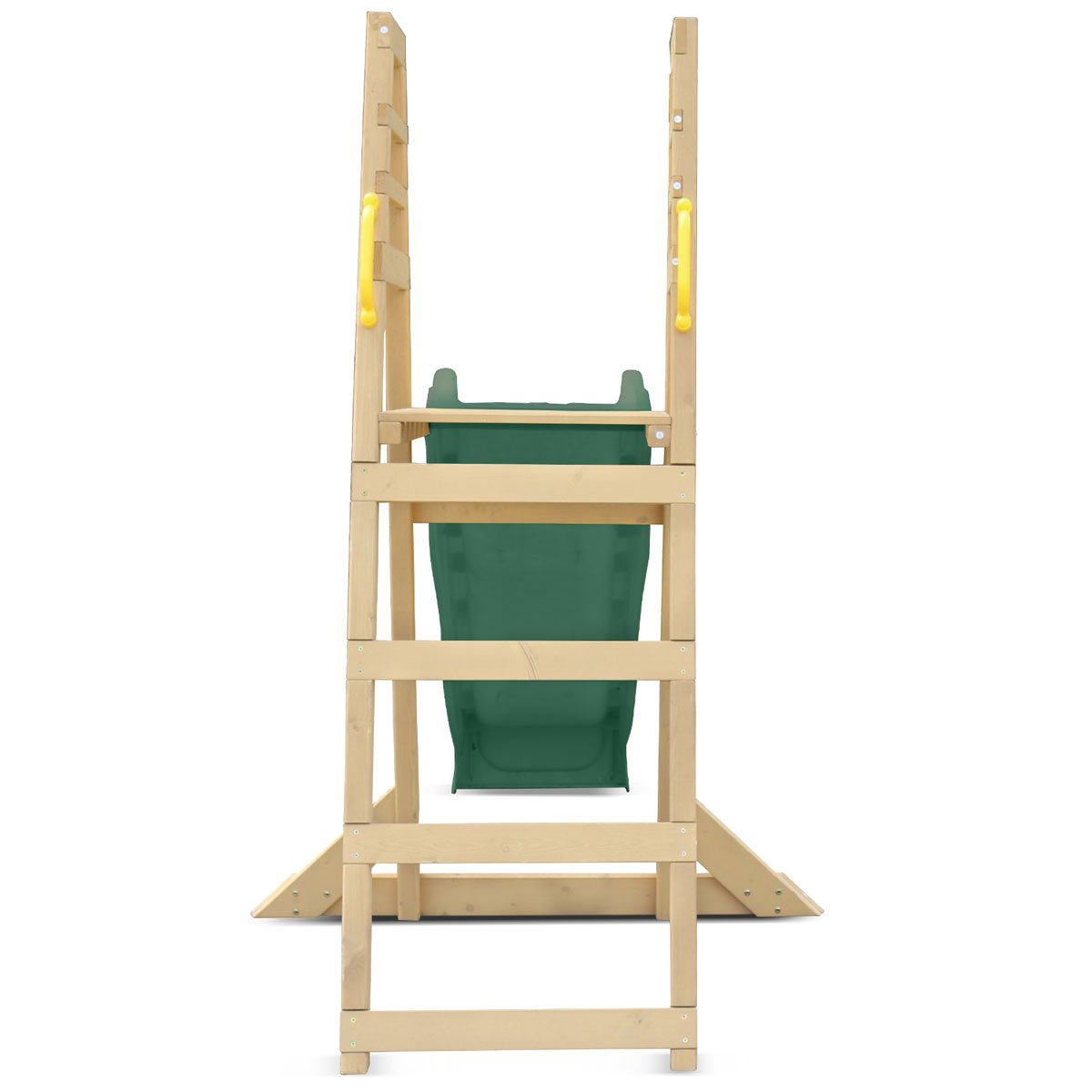 Shop Green sunshine slide with sturdy wooden ladder