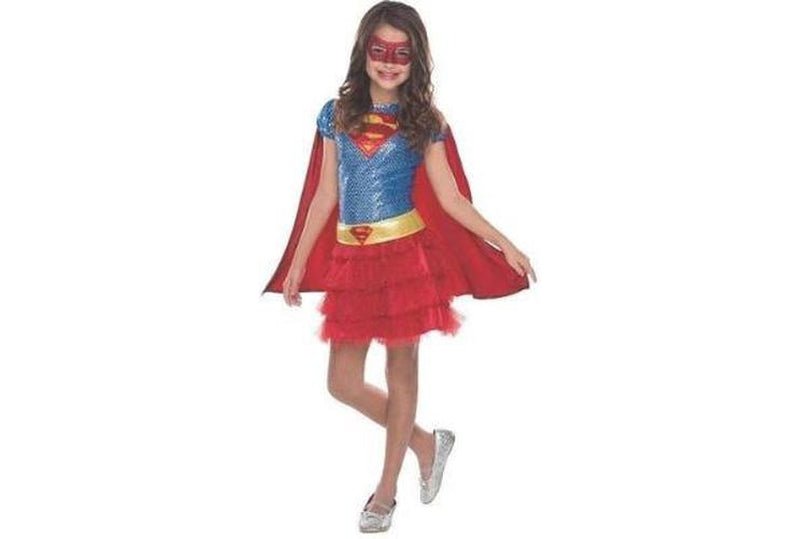 Supergirl Tutu Sequin Dress and Cape Costume Australia