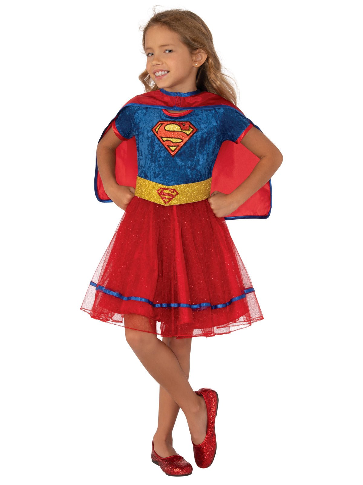 Supergirl Deluxe Tutu Dress Costume for kids - DC Comics superhero outfit for playtime.