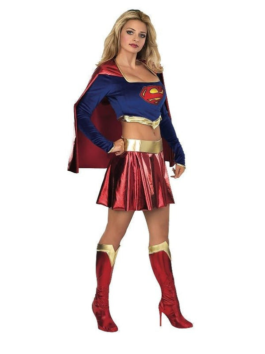 DC Comics Supergirl Costume for adults, perfect for kids imaginative play and themed events.