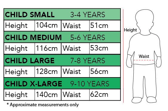 Superman Adaptive Costume Product Measurements