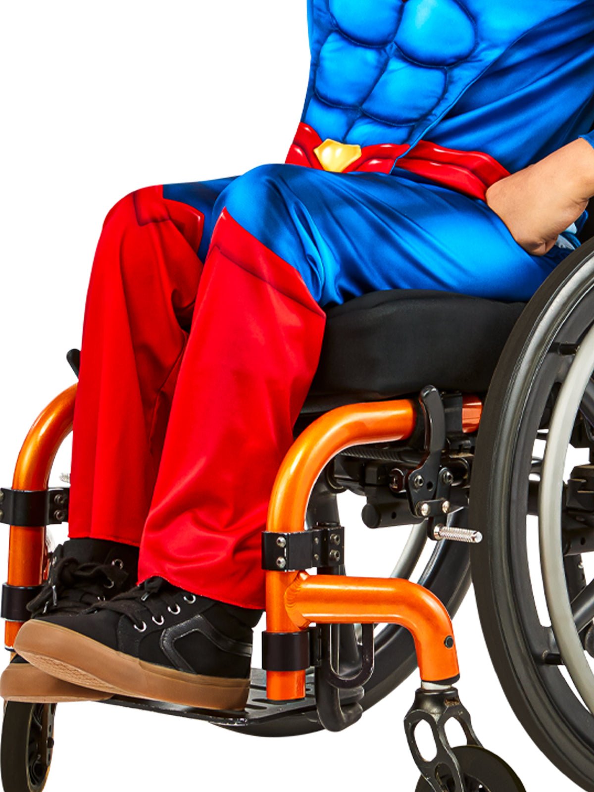 Child Wearing Superman Adaptive Costume