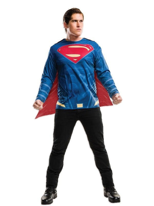 Superman Dawn of Justice top with cape, perfect for kids pretend play at home.