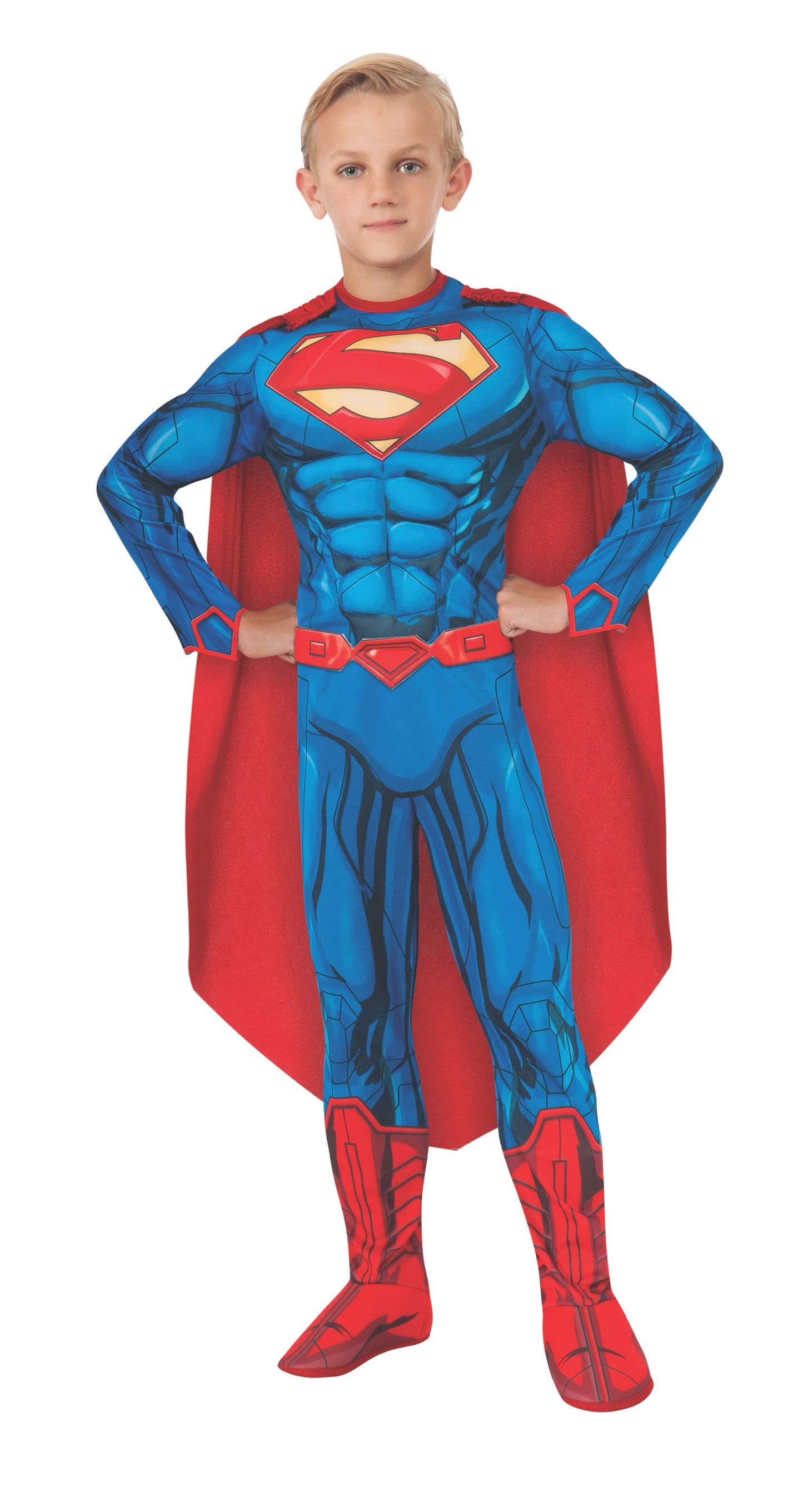 DC Comics Superman kids costume with digital print, perfect for imaginative play at home.