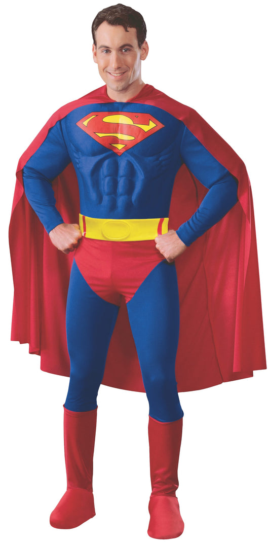 Superman muscle chest costume for adult | Official DC Comics | Ideal for superhero play