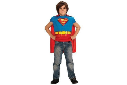 Kids Superman muscle chest costume top for role-playing fun, from DC Comics Official.