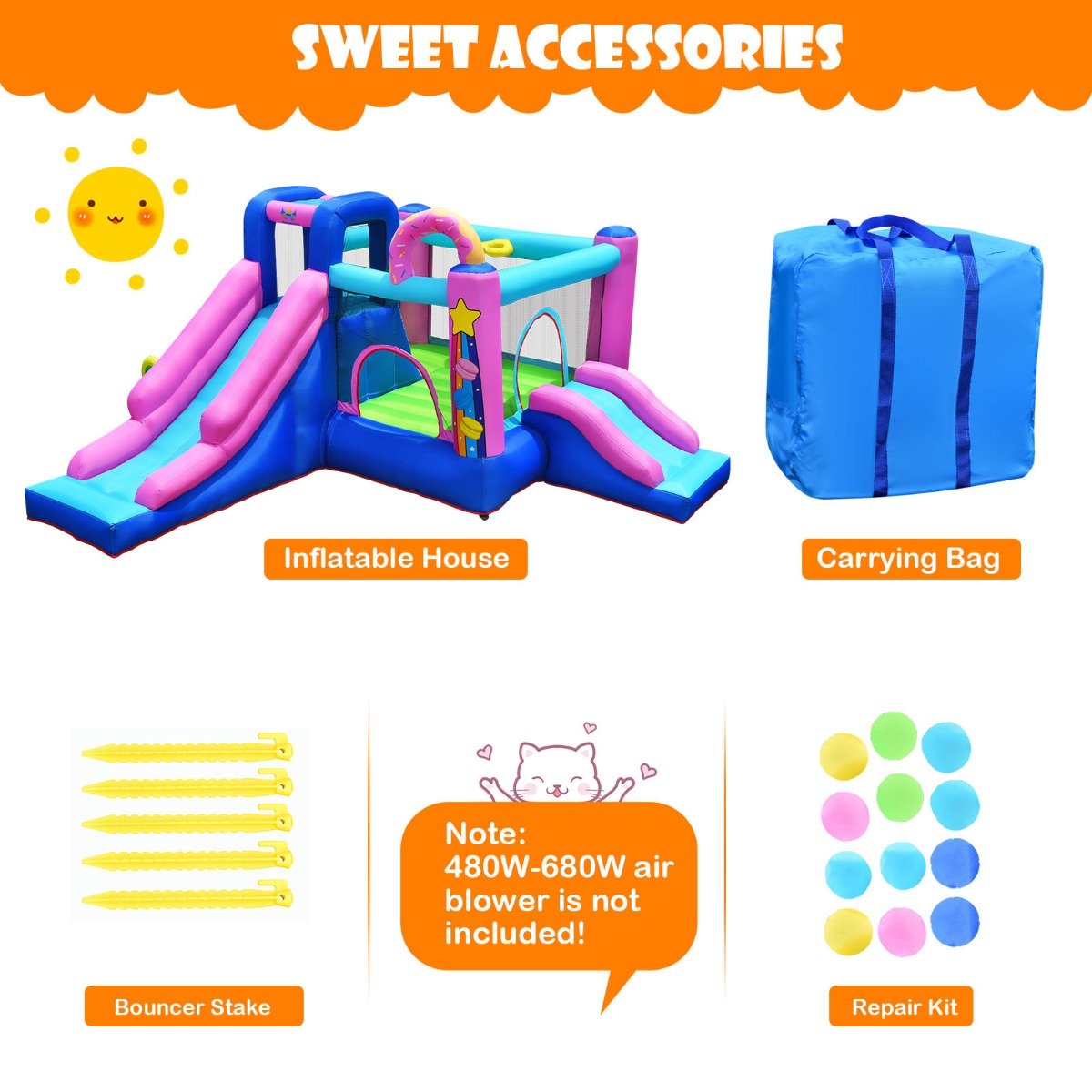 Wholesome Entertainment: Inflatable Bouncer with 2 Slides (Blower Included)