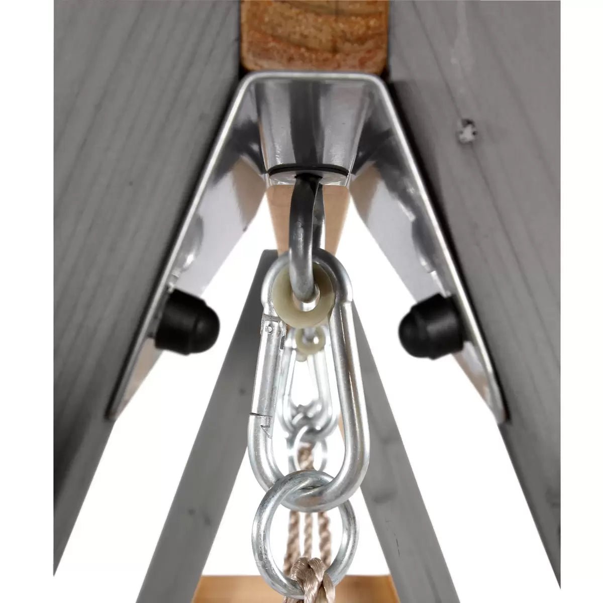 Plum Tamarin Wooden Swing Set - Swing Anchor clips