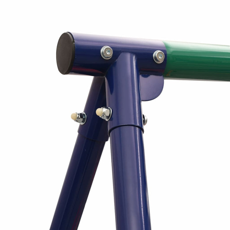 Buy vidaXL Swing Set with 5 Seats Orange with Face to Face Glider