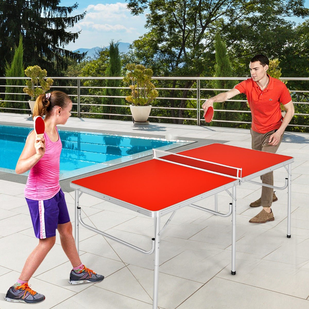 Portable Folding Table Tennis Set: Fun On-The-Go