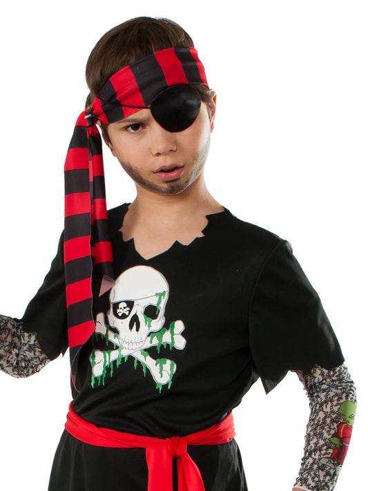 Kids Pirate Costume Set with Accessories, perfect for imaginative play and Halloween fun.