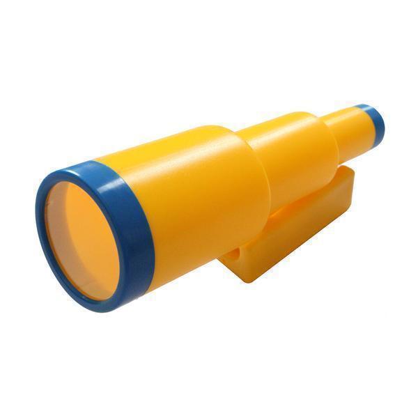 Kids telescope attachment enhances play centres and sandpits, encouraging outdoor exploration and imagination.