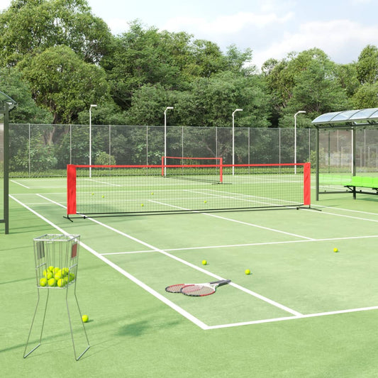 16.4ft portable tennis net set with steel frame for backyard practice, perfect for kids