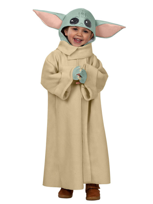 Kids Yoda fleece robe costume inspired by Star Wars for cozy home play.
