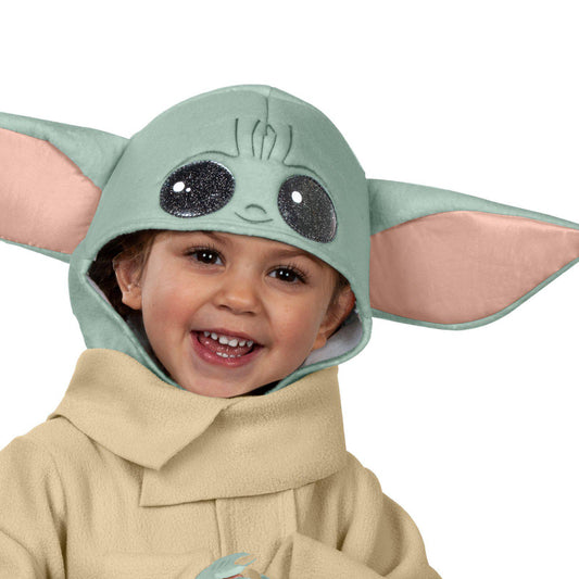 Kids Star Wars Yoda fleece robe, perfect for cosplay and cozy lounging at home.