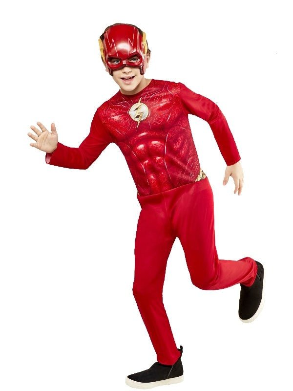 The Flash superhero costume for kids - vibrant, detailed design for fun home dress-up play.