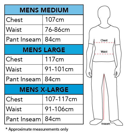 Size chart Adult The Flash Speedy Deluxe Suit
